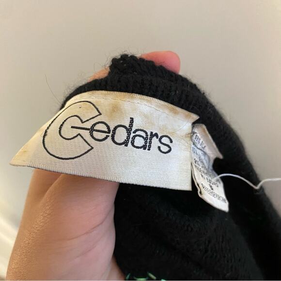 Vintage Cedars Black Embellished Beaded Sequin Silk Angora Sweater Small - Picture 9 of 12